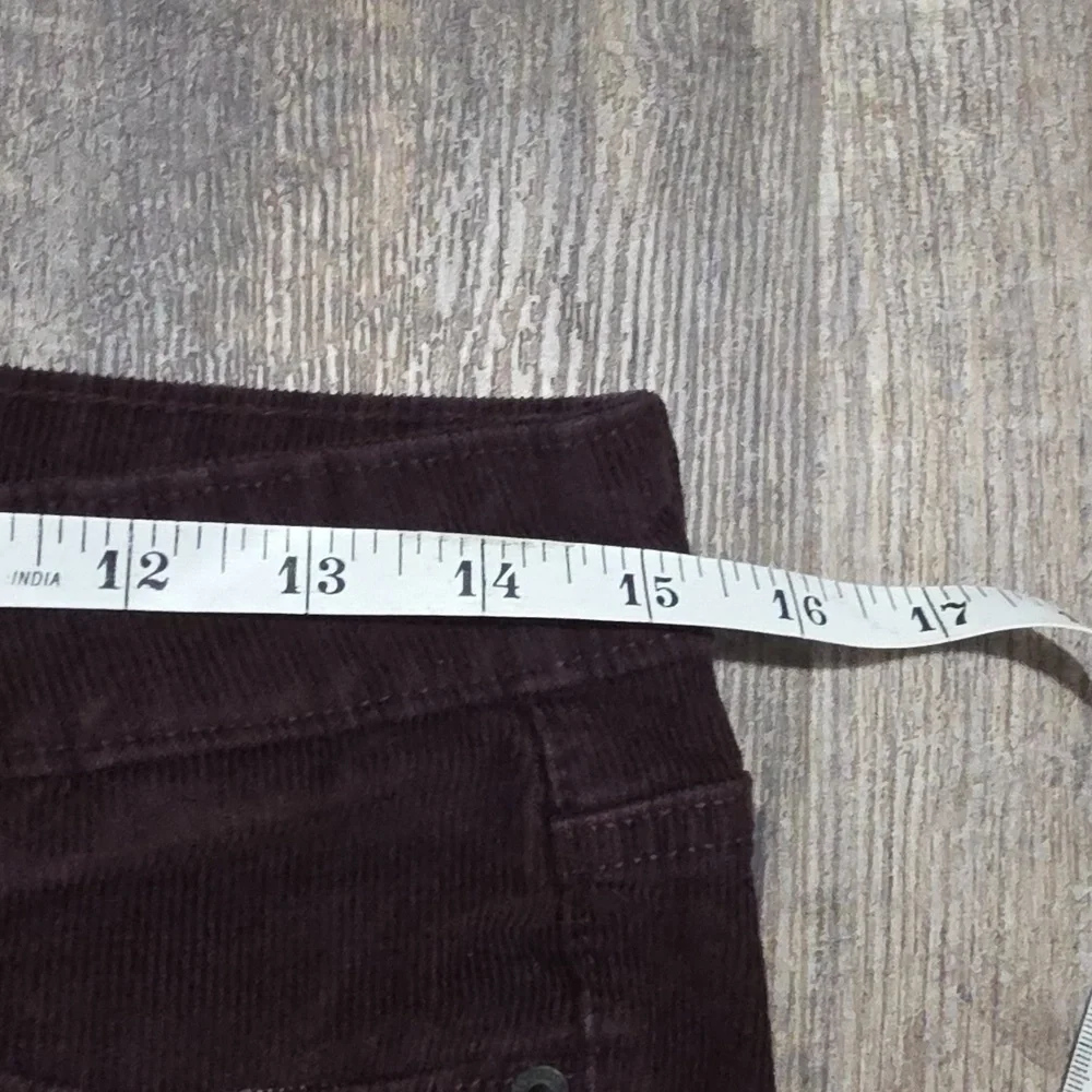 Old Navy Corduroy Women's Size 8 Rockstar Super Skinny Mid Rise Pants Burgundy - Picture 4 of 9